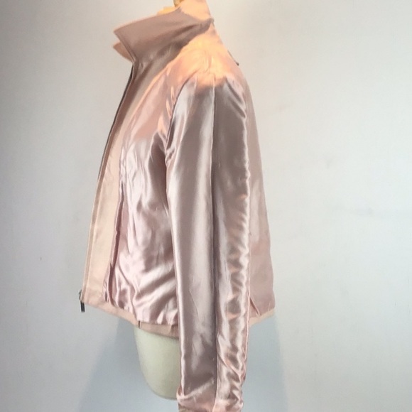 Black Rivet Blush Pink Retro Leather Moto Jacket Size Large - Picture 11 of 14